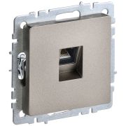 IEK BRITE BASE Шампань Розетка комп. RJ45 кат.5E РК10-БрШ шампань.