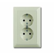 ABB Basic 55 Розетка 2-ая с/з моноблок 16А шампань 2CKA002014A1476 (2014-0-1476)