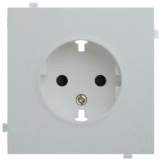 Лицевая панель для розетки 2к+з серебро