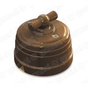 Выключатель/переключатель поворотный одноклавишный коричневый «МезонинЪ»  GE70404-04