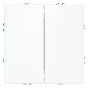 Проходной переключатель встраиваемый VOLTUM S70 двухклавишный 10А, (белый матовый)