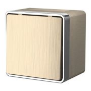 Выключатель одноклавишный влагозащищенный IP44 Gallant шампань рифленый W5010210