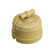 Выключатель поворотный на 4 положения двухклавишный песочное золото «МезонинЪ» GE70401-32