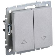 IEK BRITE BASE Алюминий Выключ. жалюзи 10А ВС10-1-5-БрА.