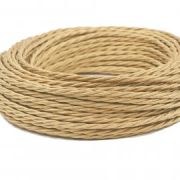 Провод ретро витой ПРВ 2х0.75 песочный  шелк