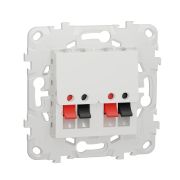 UNICA NEW Розетка АУДИО двойная  белая  NU548918