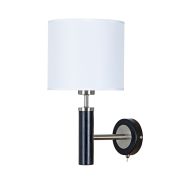 Arte Lamp A5029AP-1SS ROBERT Бра E27 черный/серебро/белый текстиль