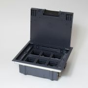 300006 Лючек SPL на 6 розеток пластиковый серый