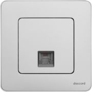 Legrand/Daccord INSPIRIA Алюминий Телефонная розетка RJ11