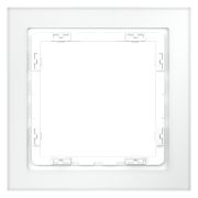 Рамка стеклянная VOLTUM S70 на 1 пост, (белый матовый,стекло)