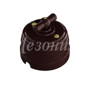 Выключатель пластиковый поворотный на 4 положения (1-2 клав) коричневый серия «Усадьба» GE30401-04