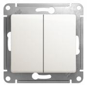 SE Glossa Перламутр Переключатель 2-клавишный, сх.6, 10АХ GSL000665
