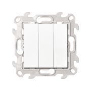 Simon 24 Белый Трехклавишный выключатель