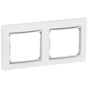Legrand Valena Белый/Серебряный штрих Рамка 2-ая горизонт.