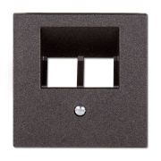 JUNG EcoProfi Антрацит Накладка 2-ой ТЛФ/комп розетки
