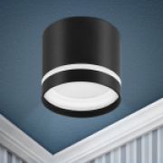 Подсветка ЭРА OL9 GX53 BK/WH  Накладной под лампу Gx53, алюминий, цвет черный+белый