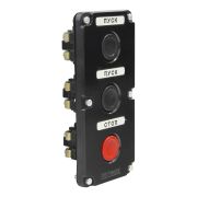 Пост управления кнопочный ПКЕ 112-3 УЗ пуск-пуск-стоп IP40 (карболит)