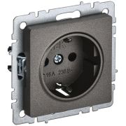 IEK BRITE BASE Темн.бронза Розетка 1-м с/з без защ штор 16А РС11-1-0-БрТБ.