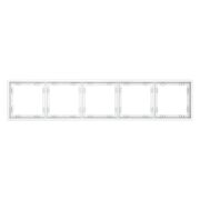 Рамка пластиковая VOLTUM S70 на 5 постов, (белый матовый)