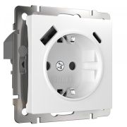 W1171501/ Розетка с заземлением, шторками и USBх2 (белый)