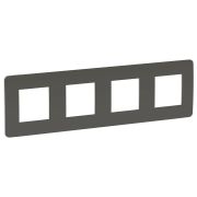 Schneider Electric Unica Studio Дымчато-серая/Белая Рамка 4-ная