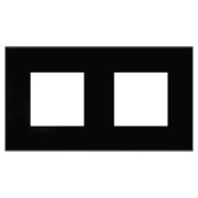Рамка 2-ая пластик Avanti черный квадрат