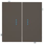 Клавиши двухклавишного выключателя с подсветкой капучино