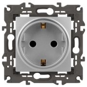 ЭРА 14-2101-03 Elegance Алюминий Розетка с/з