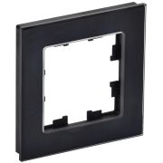 BRITE Рамка 1-мест. РУ-1-2-БрЧ стекло черный IEK