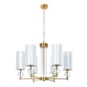 Arte Lamp A4027LM-6PB MATAR Люстра медный/текстиль/стекло