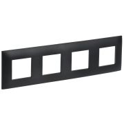 IEK SKANDY Черный Рамка 4-ая SK-F04Bl.