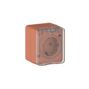 AtlasDesign Profi54 Наруж Терракотовый Розетка с заземлением со шторками 16А 250В