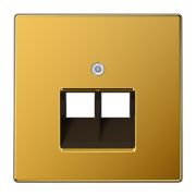 JUNG LS 990 Золото Накладка 2-ой наклонной ТЛФ/комп розетки