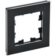 BRITE Рамка 1-мест. РУ-1-1-БрЧ металл черный IEK