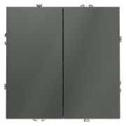 Проходной переключатель встраиваемый VOLTUM S70 двухклавишный 10А, (титан)