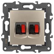 ЭРА 14-3112-04 Elegance Шампань Розетка Аудио двойная