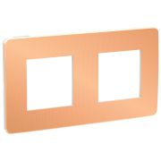 Schneider Electric Unica Studio Медь/Белая Рамка 2-ная