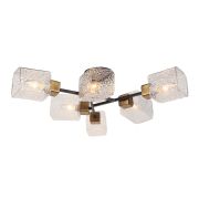 Arte Lamp A1547PL-6BK CHICAGO Люстра потолочная, черный/золото/стекло