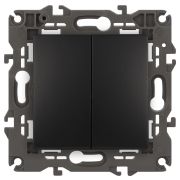 ЭРА 14-1106-05 Elegance Антрацит Переключатель 2-кл