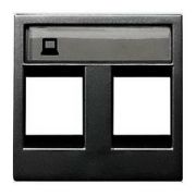 Накладка для 2-х суппортов/разъёмов типа 2017... и/или 2018..., 2-модульная, серия Zeni