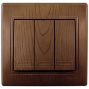 LEZARD С/П сосна выключатель 3-кл 701-0801-109