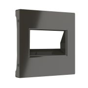 Накладка для двойной розетки Еthernet RJ-45 серо-коричневый a040422