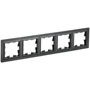 IEK BRITE BASE Черный Рамка 5-мест. РУ-5-БрЧ.