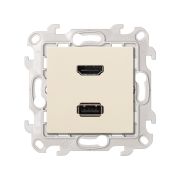 Simon 24 Слоновая кость Коннектор HDMI+USB 2.0