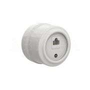 Розетка фарфоровая компьютерная RJ45 белый «АВРОРА»