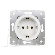 Розетка встраиваемая с заземляющим контактом, ЛАХТА «Оптима» белый