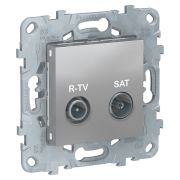Schneider Electric Unica New Алюминий Розетка R-TV/SAT, оконечная
