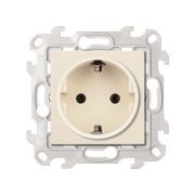 Simon 24 Слоновая кость Розетка 2К+3 Sсhuko без защитных шторок