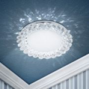 ЭРА DK84 CH/WH Светильник под лампу GX53 220V, Ф115/75мм 15W хрусталь Б0020573