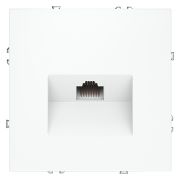 Розетка компьютерная встраиваемая VOLTUM S70 RJ45 кат.6, (белый матовый)